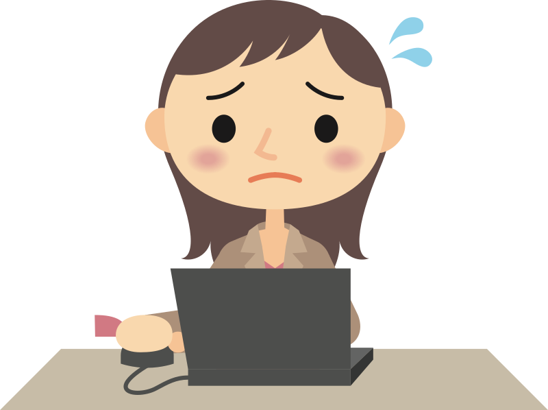 Sad and upset at computer work