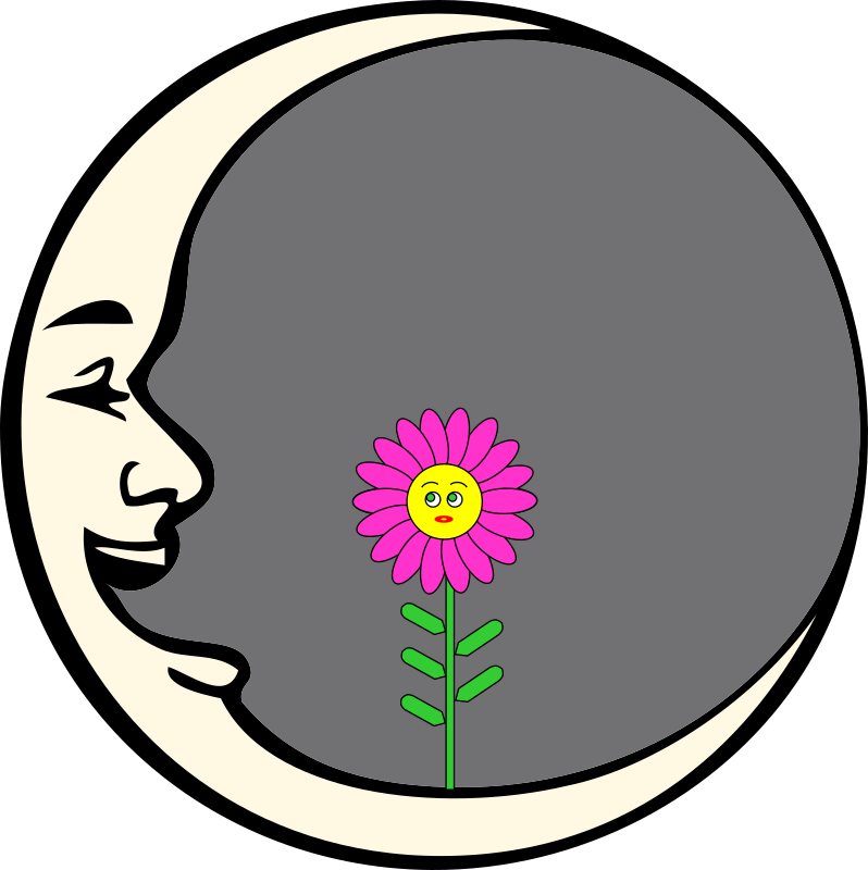Moon With Flower