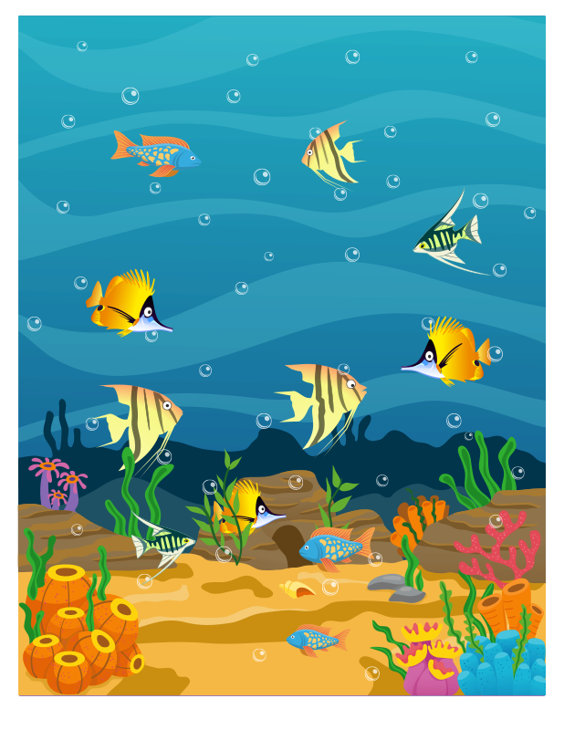 Ocean with Many Fish