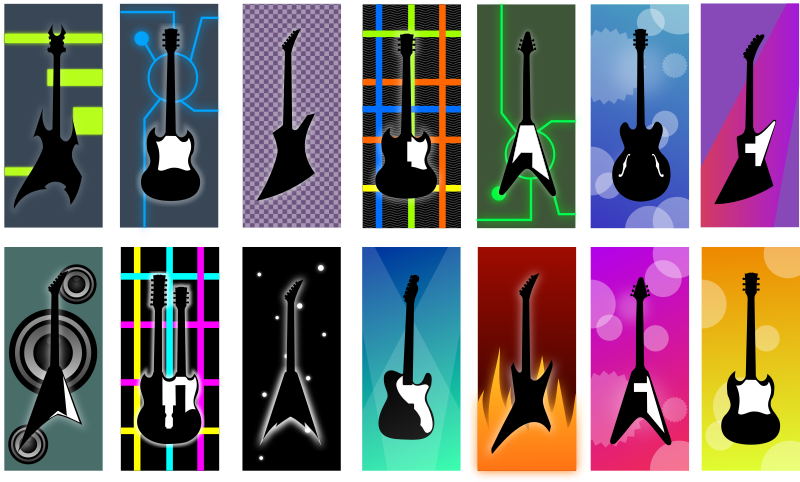 Guitars with Backgrounds
