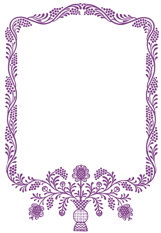 Purple Floral Frame