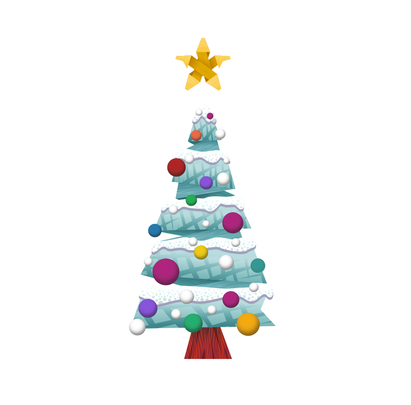Ribbon Christmas tree