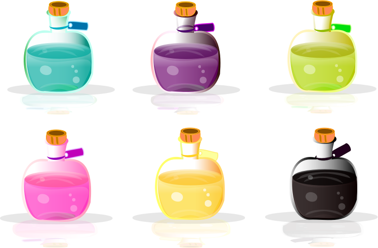 Simple Potion Bottles With Tag 