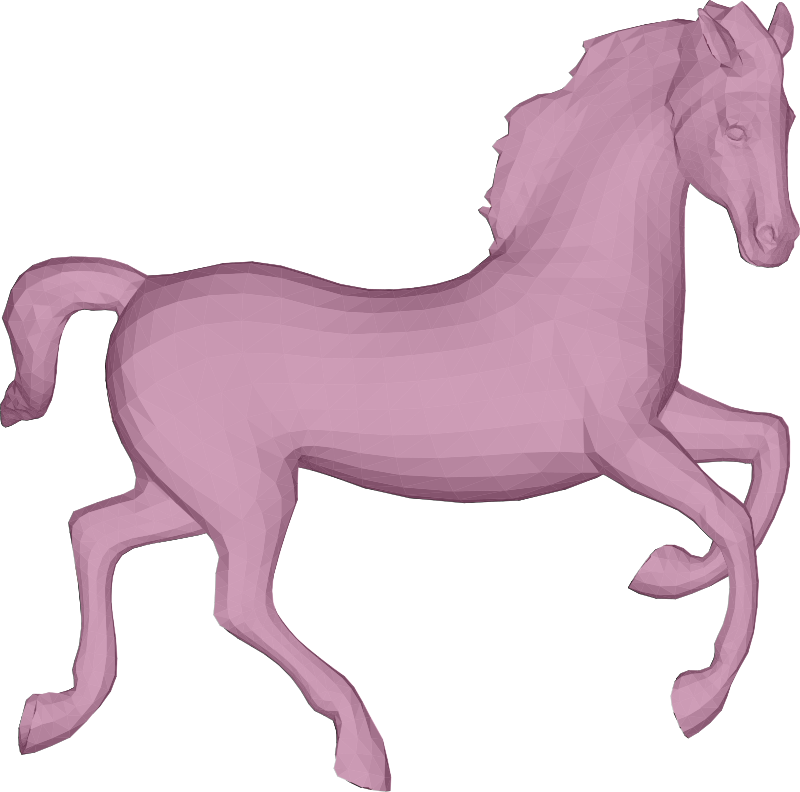 Horse Low Poly 3D - Pink