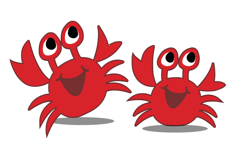 Happy Crabs - Isolated
