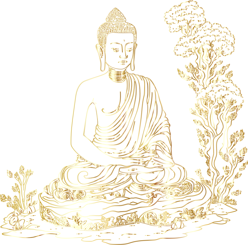 Buddha Meditating Gold No BG