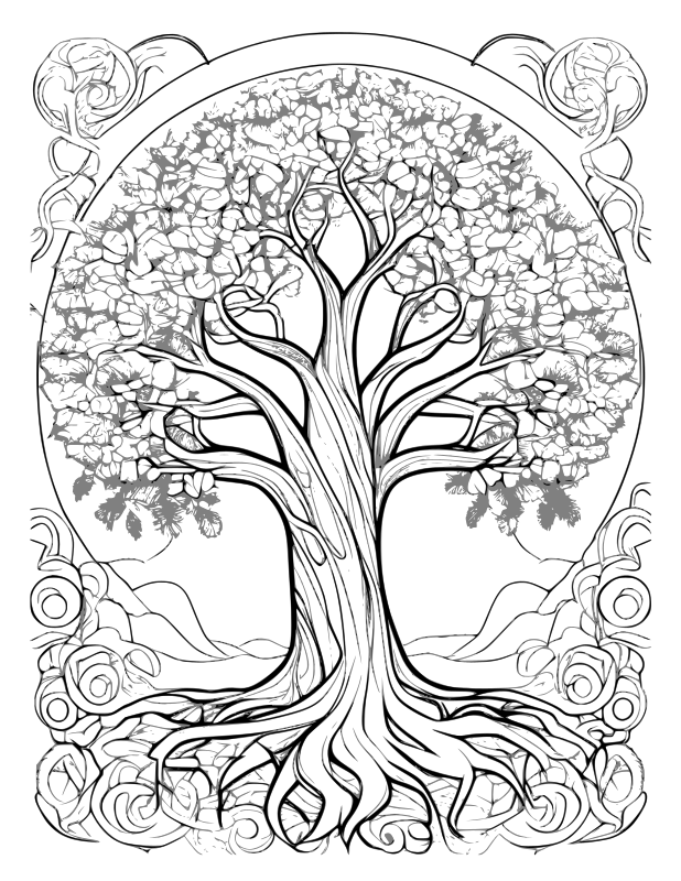 Coloring Page Tree