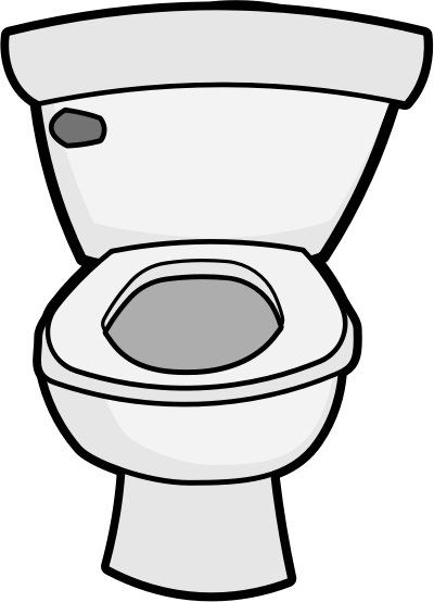 Clean toilet with seat down