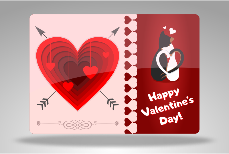 Valentine's Day Card - Cut Paper