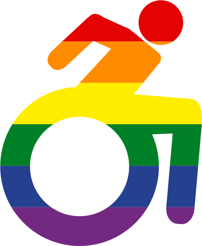 Wheelchair lgbt+ Gay disabled symbol