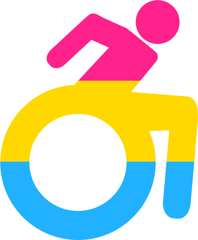 Pansexual wheelchair pride flag disabled 