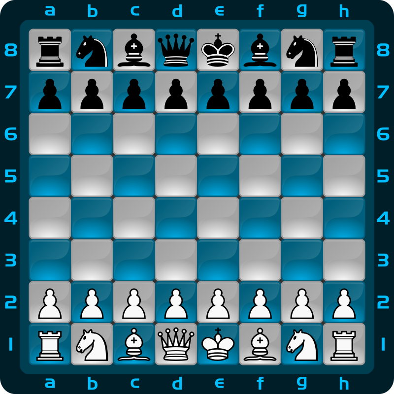 Chess Game 2d - Blue Squares