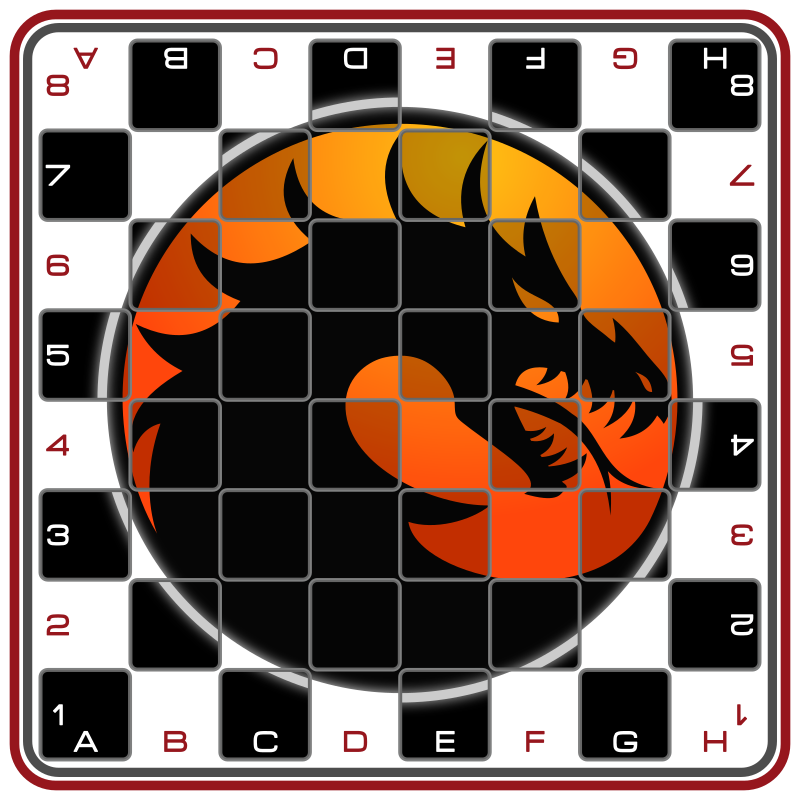 Dragon Logo Chess Board