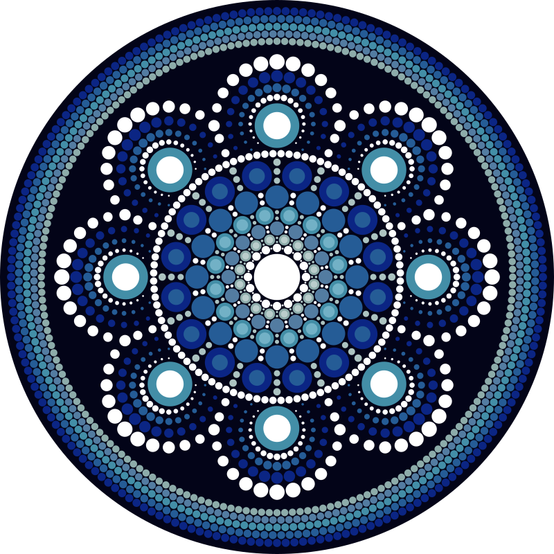 Dot Mandala - Blue