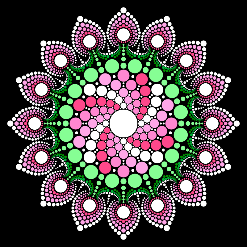 Dot Mandala - Decorative 3 - Pink