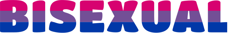 Bisexual wordart pride flag