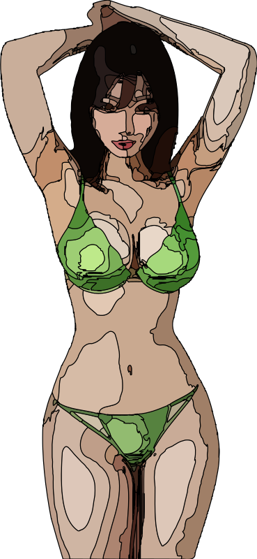 Doodle Green Bikini