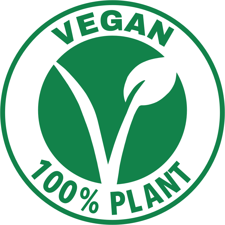Vegan 100% plant based round border 