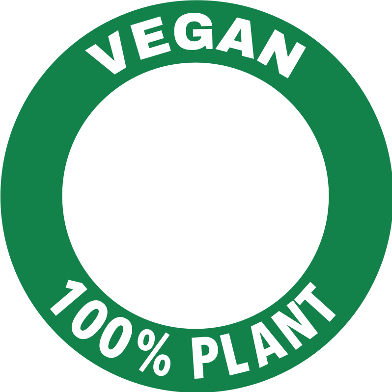 Vegan 100% plant based green frame with transparency 