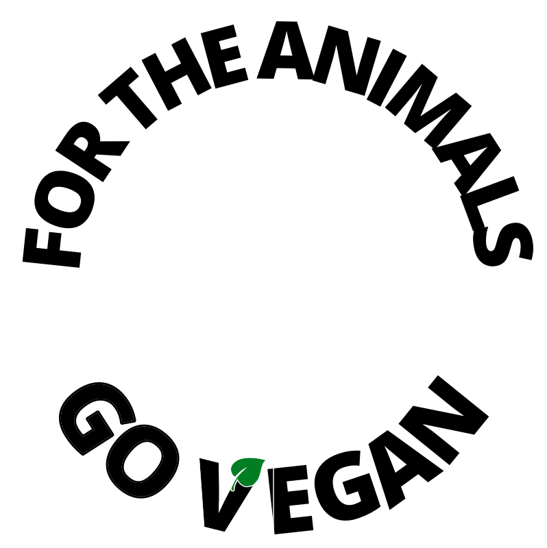 Go vegan food the animals circle frame overlay 