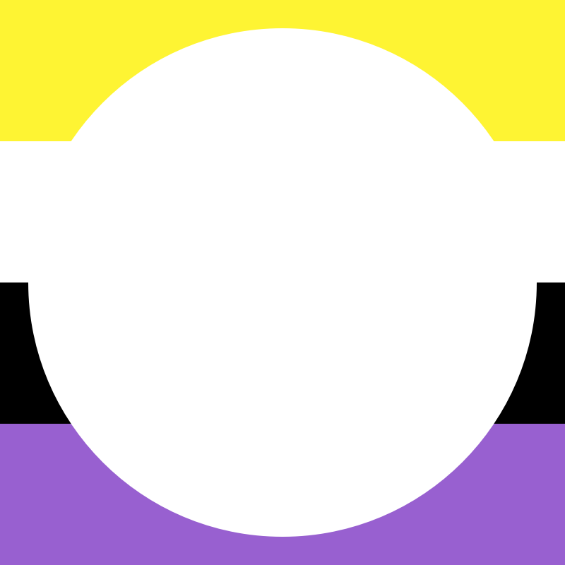 Non-binary lgbt pride round circular frame