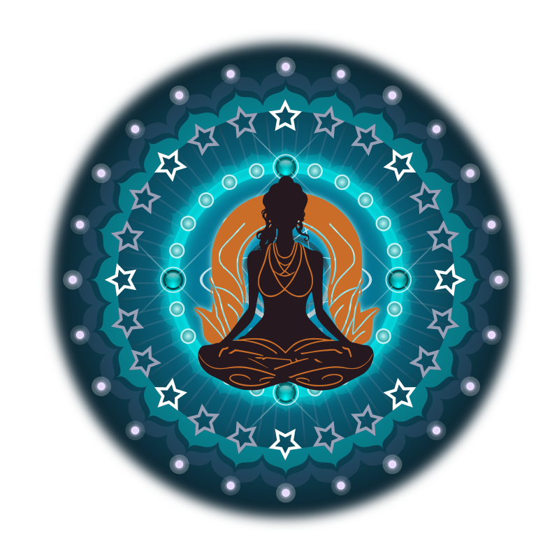 Mandala Meditating Woman