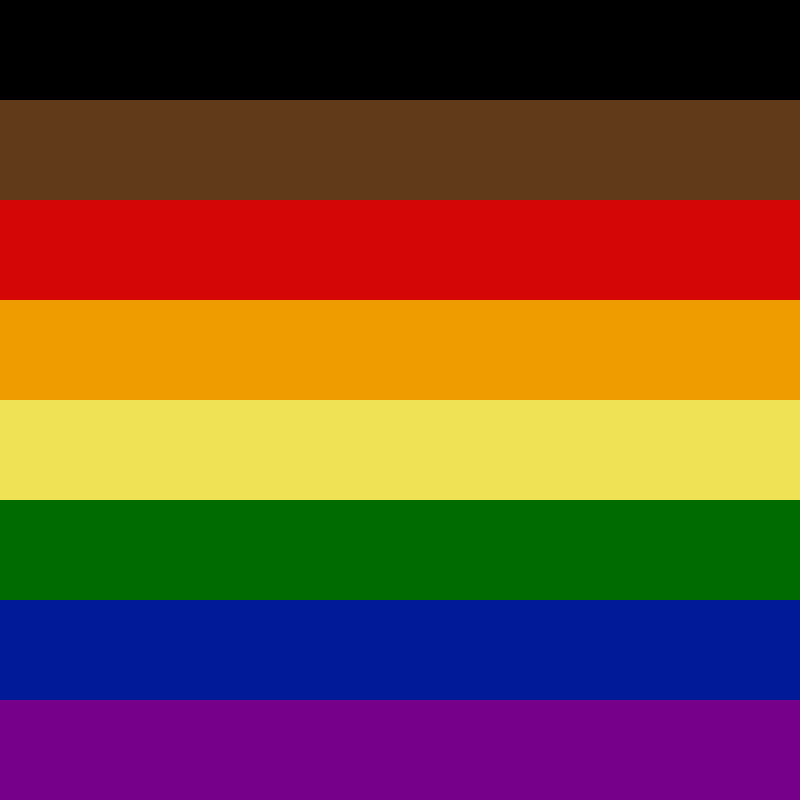 LGBT+ poc progress pride black brown square