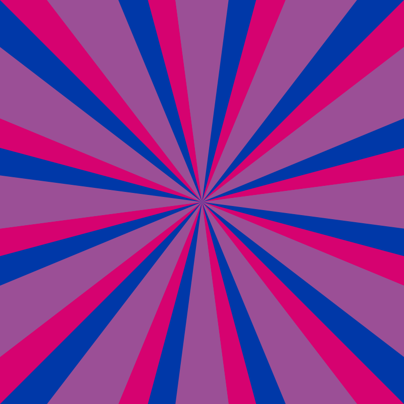Bisexual pride starburst pink purple blue