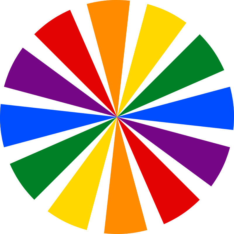 LGBT pride rainbow starburst circle 