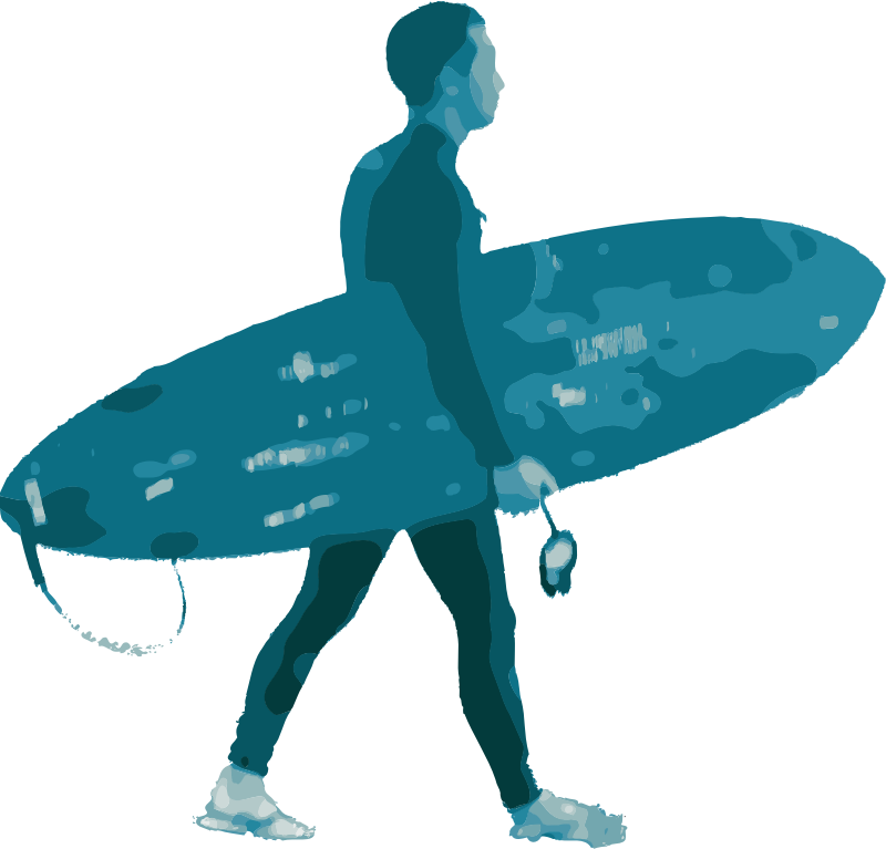 Man with a Surfboard