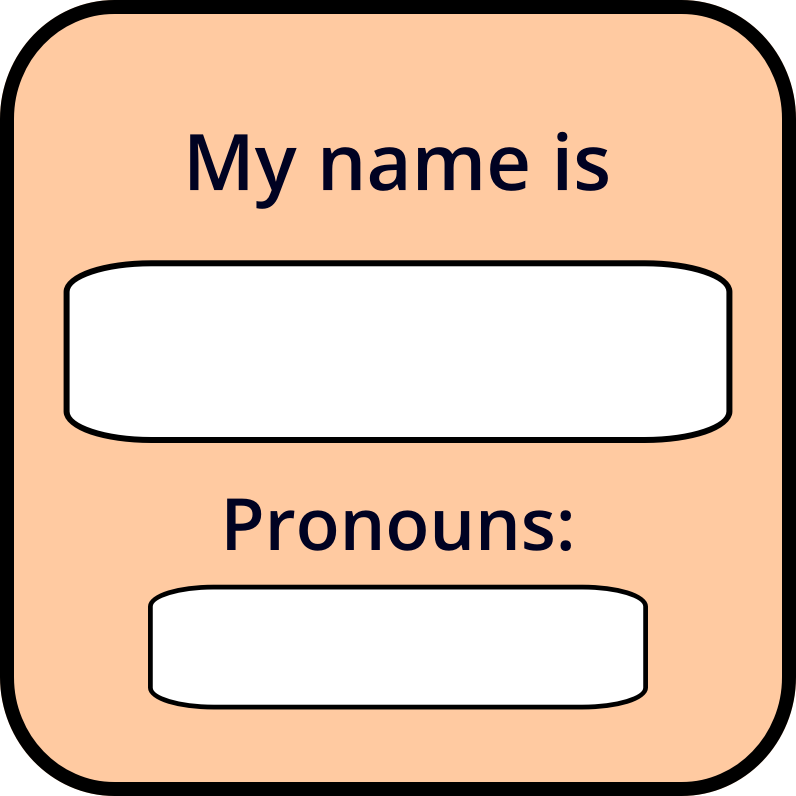 My pronouns are custom lgbt orange square badge
