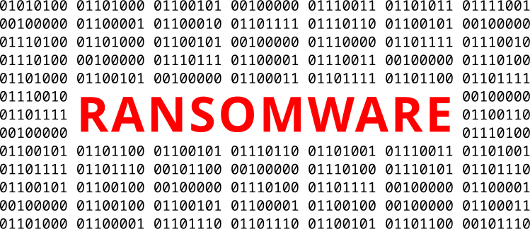 Ransomware white background
