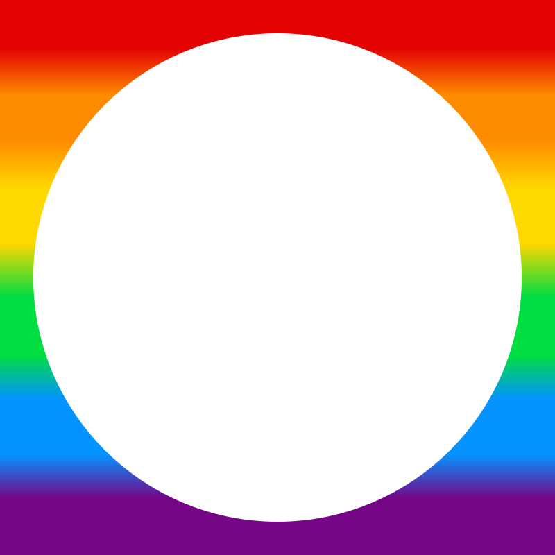 LGBT pride flag wavy gradient round frame 