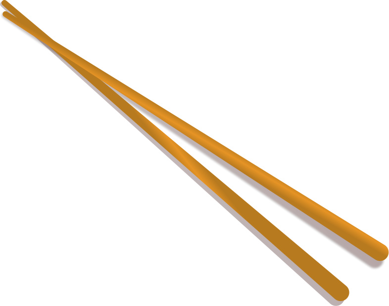 Chopsticks with shadow 