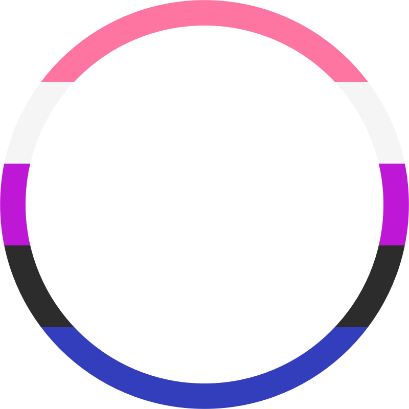 Genderfluid pride flag round profile frame 