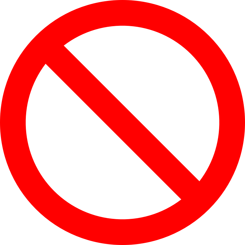 No entry banned warning sign template transparent 