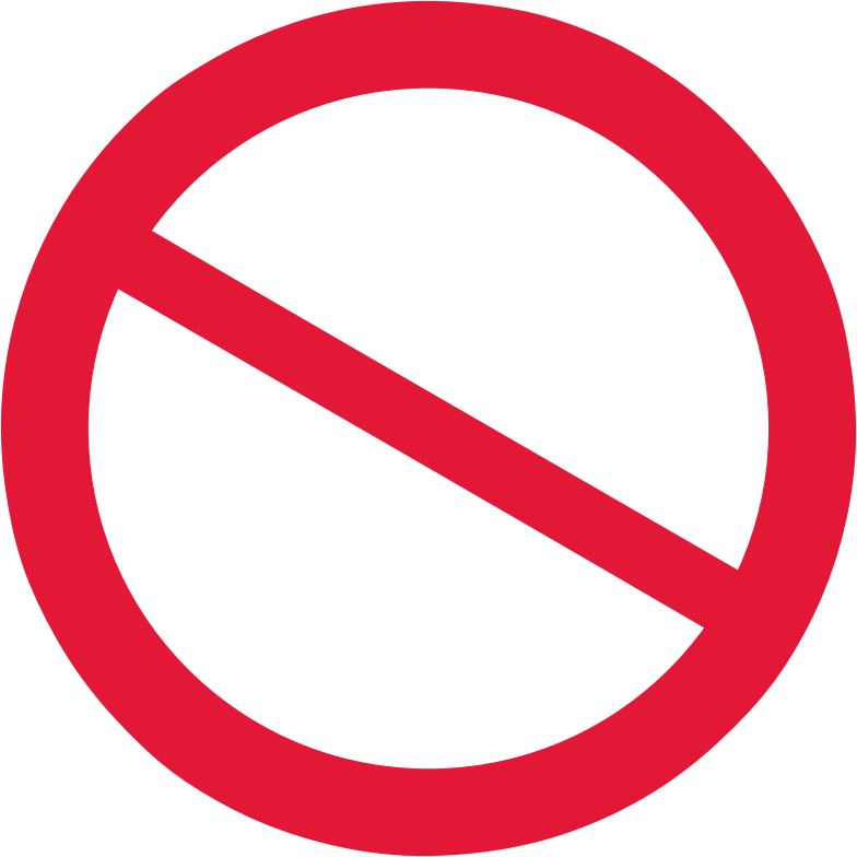 UK road sign banned red circle 