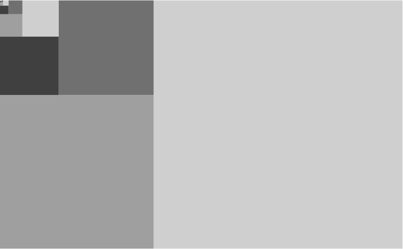Fibonacci rectangle in shades of grey