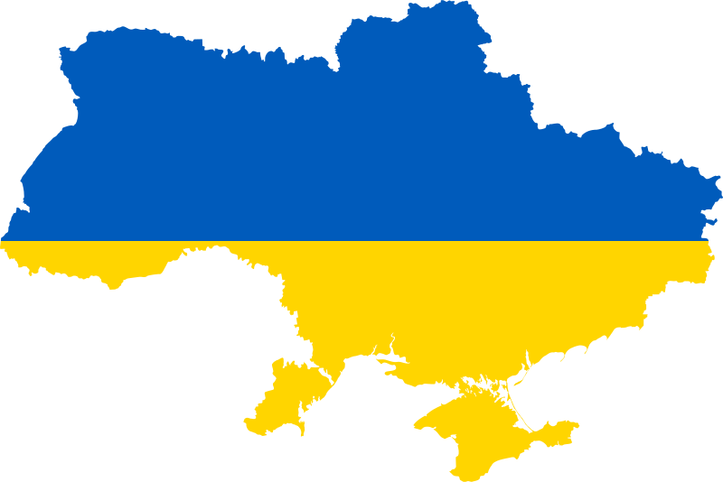 Ukraine Flag Map - Remix with Odesa Oblast