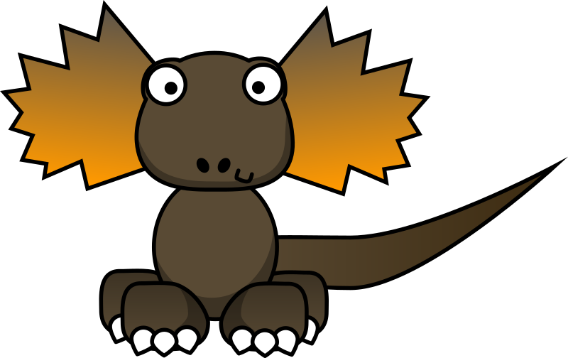 Cartoon Frilled Lizard