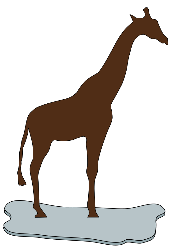 giraffe on ice brown