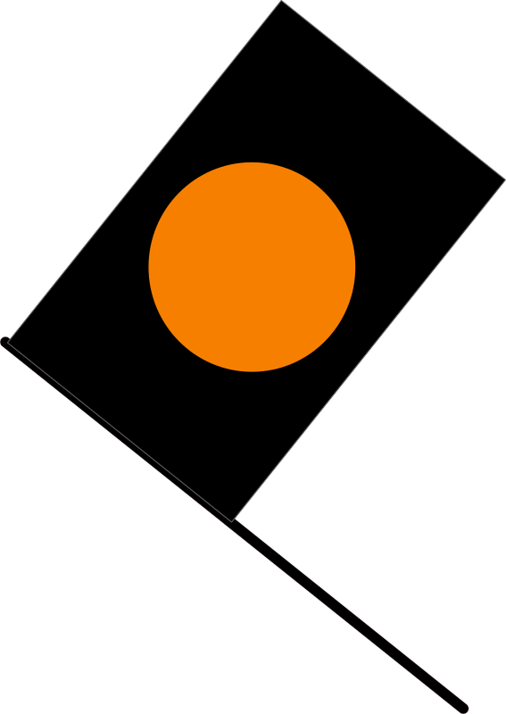 Black/orange flag