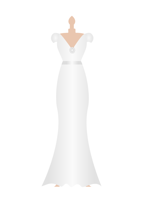 wedding dress clipart vector - photo #6