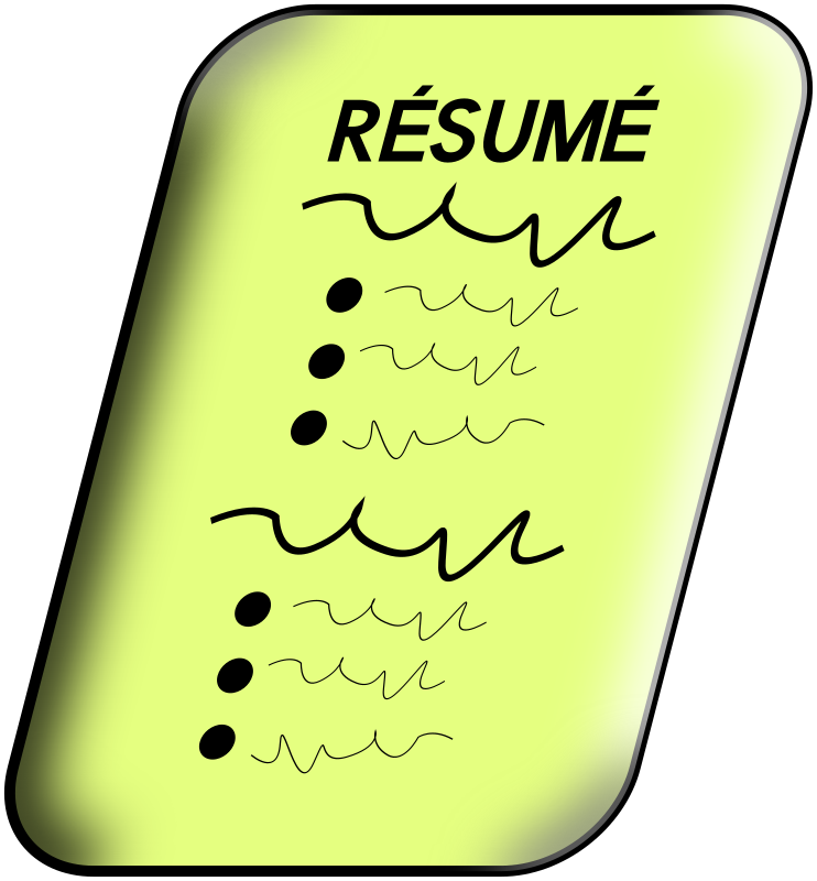clipart on resume - photo #2