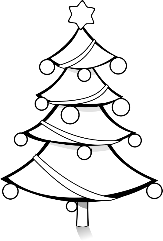 christmas tree clipart to color - photo #16