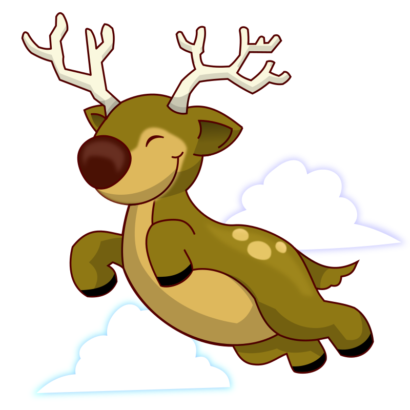santa reindeer clipart - photo #38