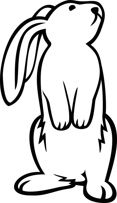 Clipart - White Bunny