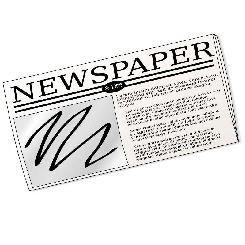 newspaper template clipart - photo #31