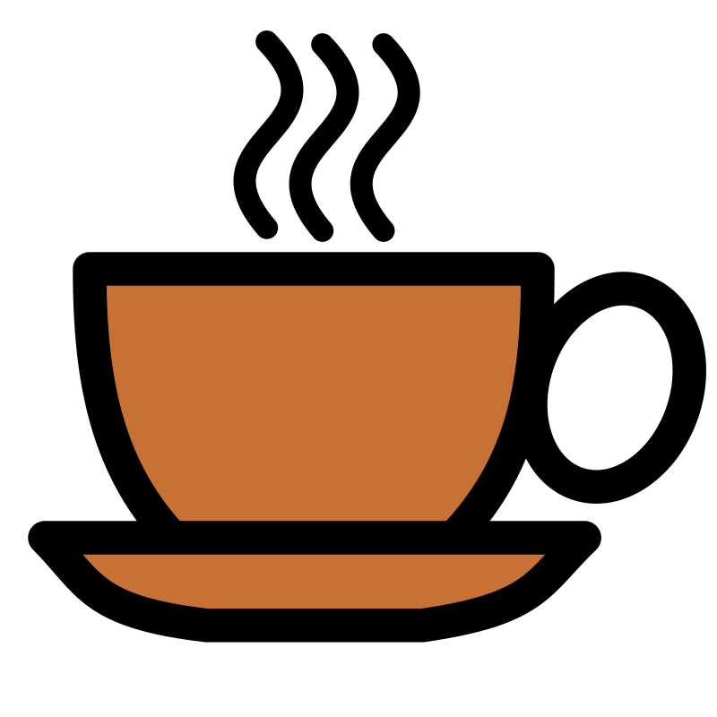 Coffee cup icon by pitr - A cup of tea or coffee with thick black contour.