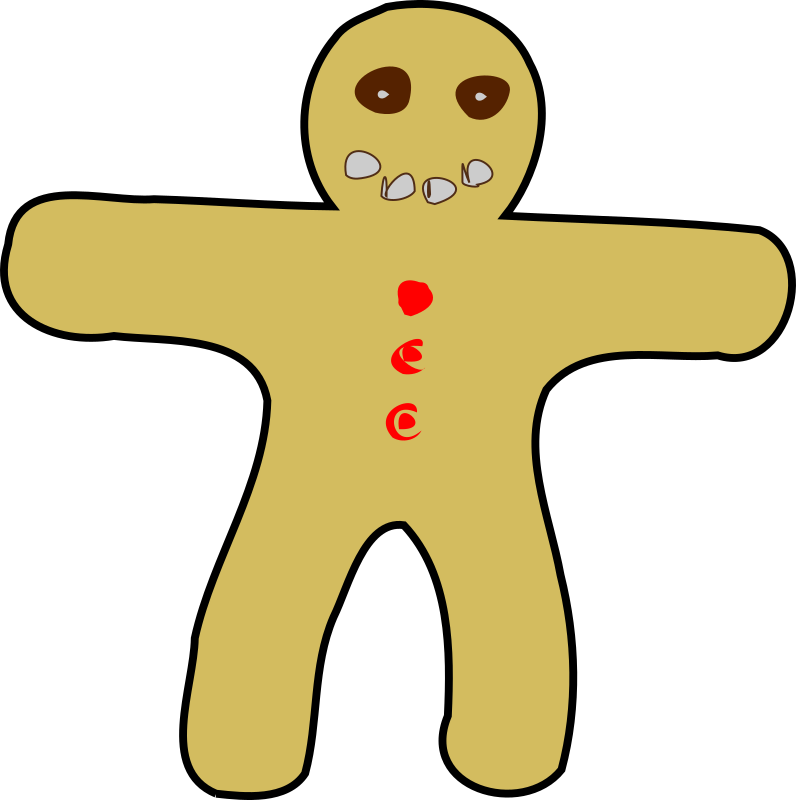free clipart of a gingerbread man - photo #25